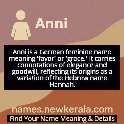 Anni Name Meaning and Origin