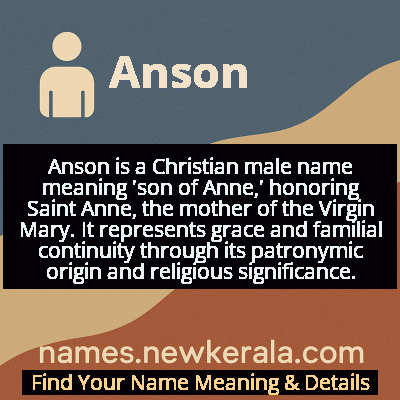 Anson Name Meaning and Origin