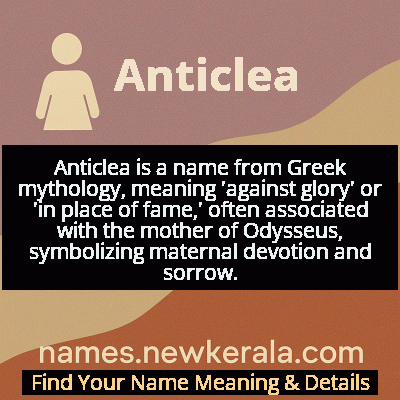 Anticlea Name Meaning and Origin