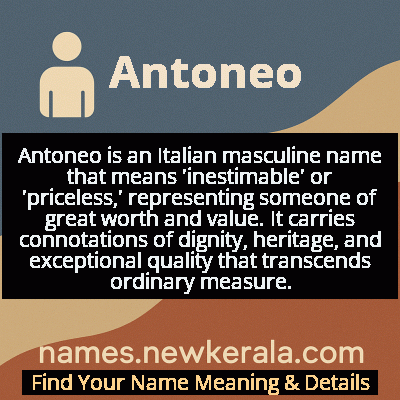 Antoneo Name Meaning and Origin