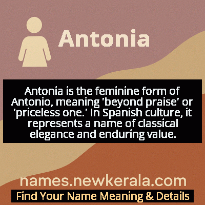 Antonia Name Meaning and Origin