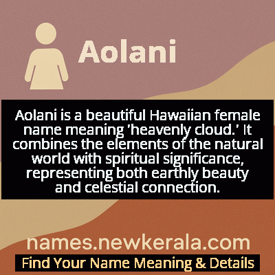 Aolani Name Meaning and Origin