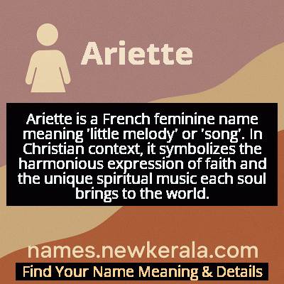 Ariette Name Meaning and Origin