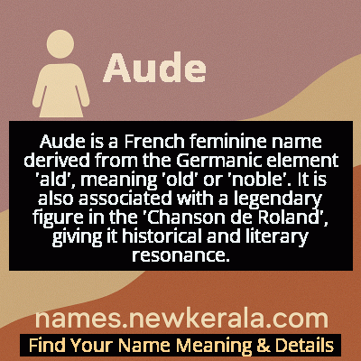 Aude Name Meaning and Origin