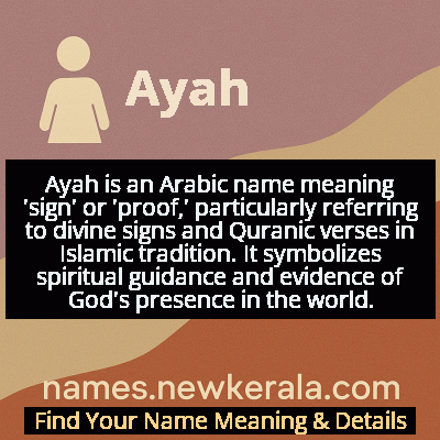 Ayah Name Meaning and Origin
