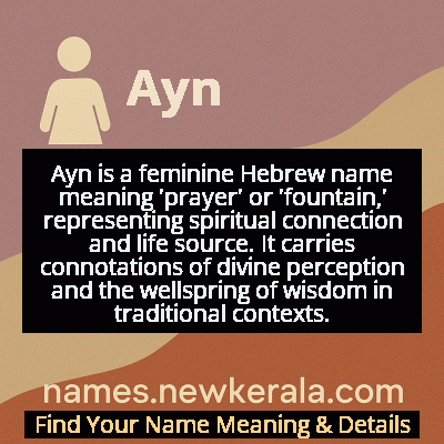 Ayn Name Meaning and Origin