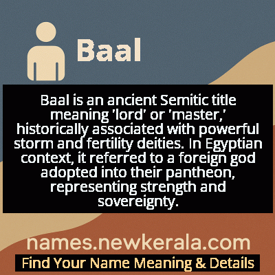 Baal Name Meaning and Origin