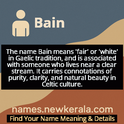 Bain Name Meaning and Origin