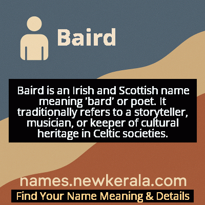 Baird Name Meaning and Origin