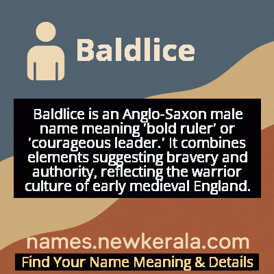 Baldlice Name Meaning and Origin