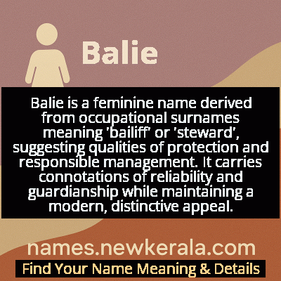 Balie Name Meaning and Origin