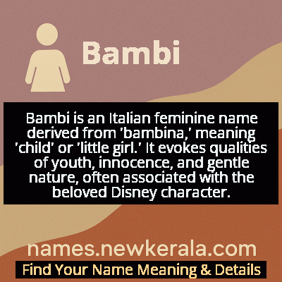 Bambi Name Meaning and Origin