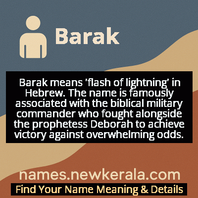 Barak Name Meaning and Origin