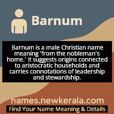 Barnum Name Meaning and Origin