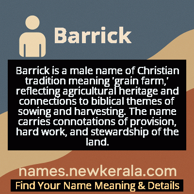 Barrick Name Meaning and Origin