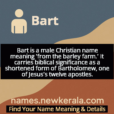 Bart Name Meaning and Origin