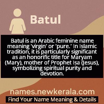Batul Name Meaning and Origin