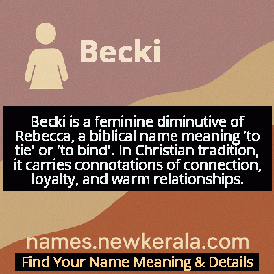 Becki Name Meaning and Origin