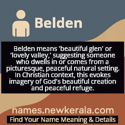 Belden Name Meaning and Origin
