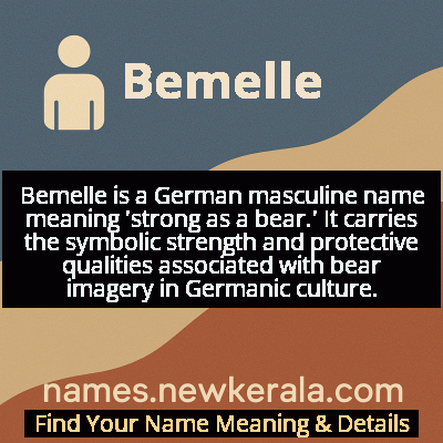 Bemelle Name Meaning and Origin