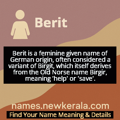 Berit Name Meaning and Origin