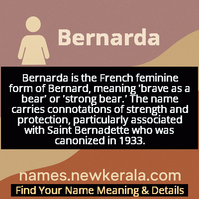 Bernarda Name Meaning and Origin
