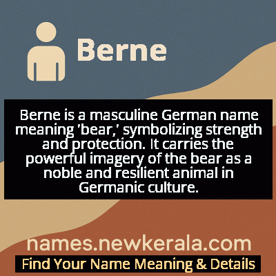 Berne Name Meaning and Origin