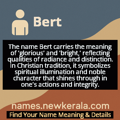 Bert Name Meaning and Origin