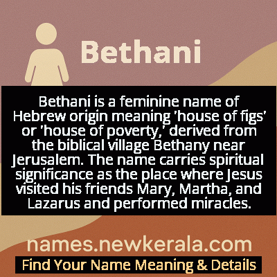 Bethani Name Meaning and Origin