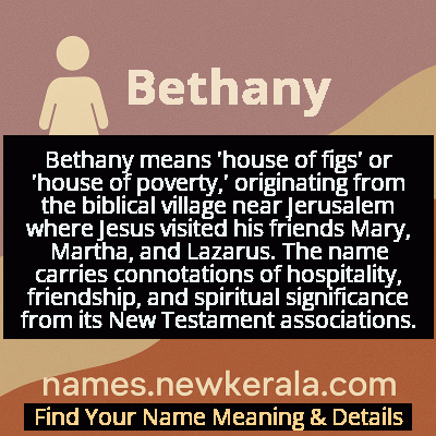 Bethany Name Meaning and Origin