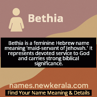 Bethia Name Meaning and Origin