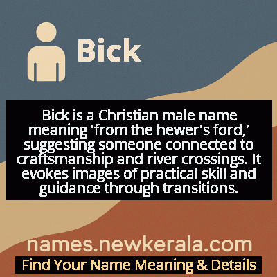Bick Name Meaning and Origin