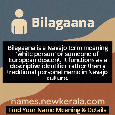 Bilagaana Name Meaning and Origin