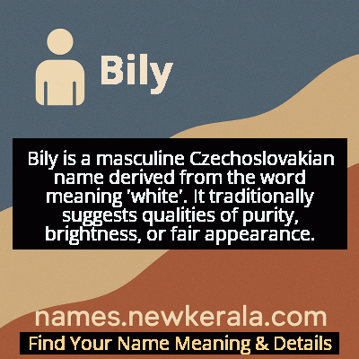 Bily Name Meaning and Origin