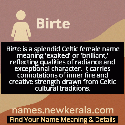 Birte Name Meaning and Origin