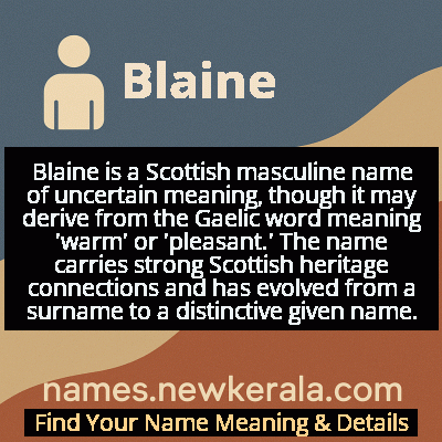 Blaine Name Meaning and Origin