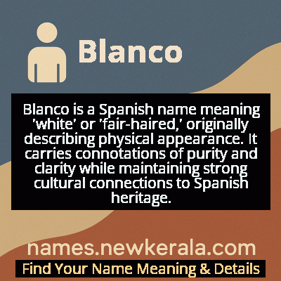 Blanco Name Meaning and Origin