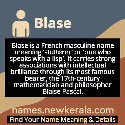 Blase Name Meaning and Origin