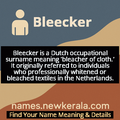 Bleecker Name Meaning and Origin