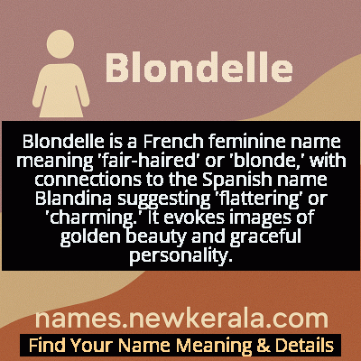 Blondelle Name Meaning and Origin