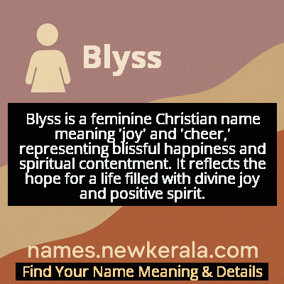 Blyss Name Meaning and Origin