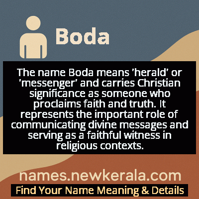 Boda Name Meaning and Origin