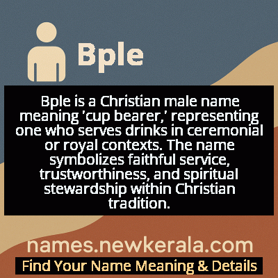 Bple Name Meaning and Origin