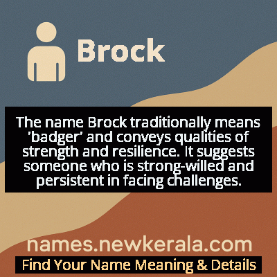 Brock Name Meaning and Origin
