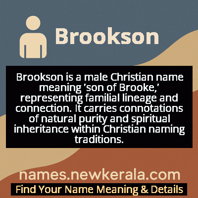 Brookson Name Meaning and Origin