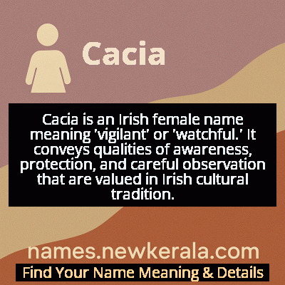 Cacia Name Meaning and Origin