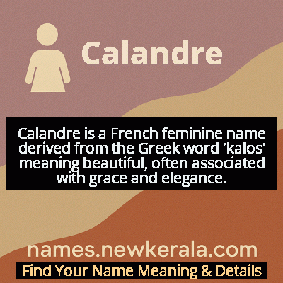 Calandre Name Meaning and Origin