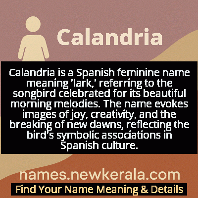 Calandria Name Meaning and Origin