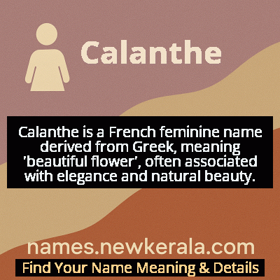 Calanthe Name Meaning and Origin