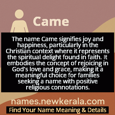 Came Name Meaning and Origin